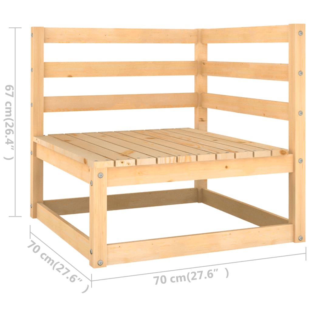 14 Piece Garden Lounge Set Solid Pinewood