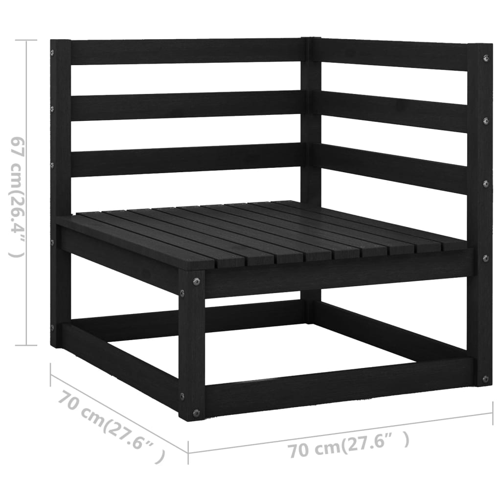 12 Piece Garden Lounge Set Solid Pinewood