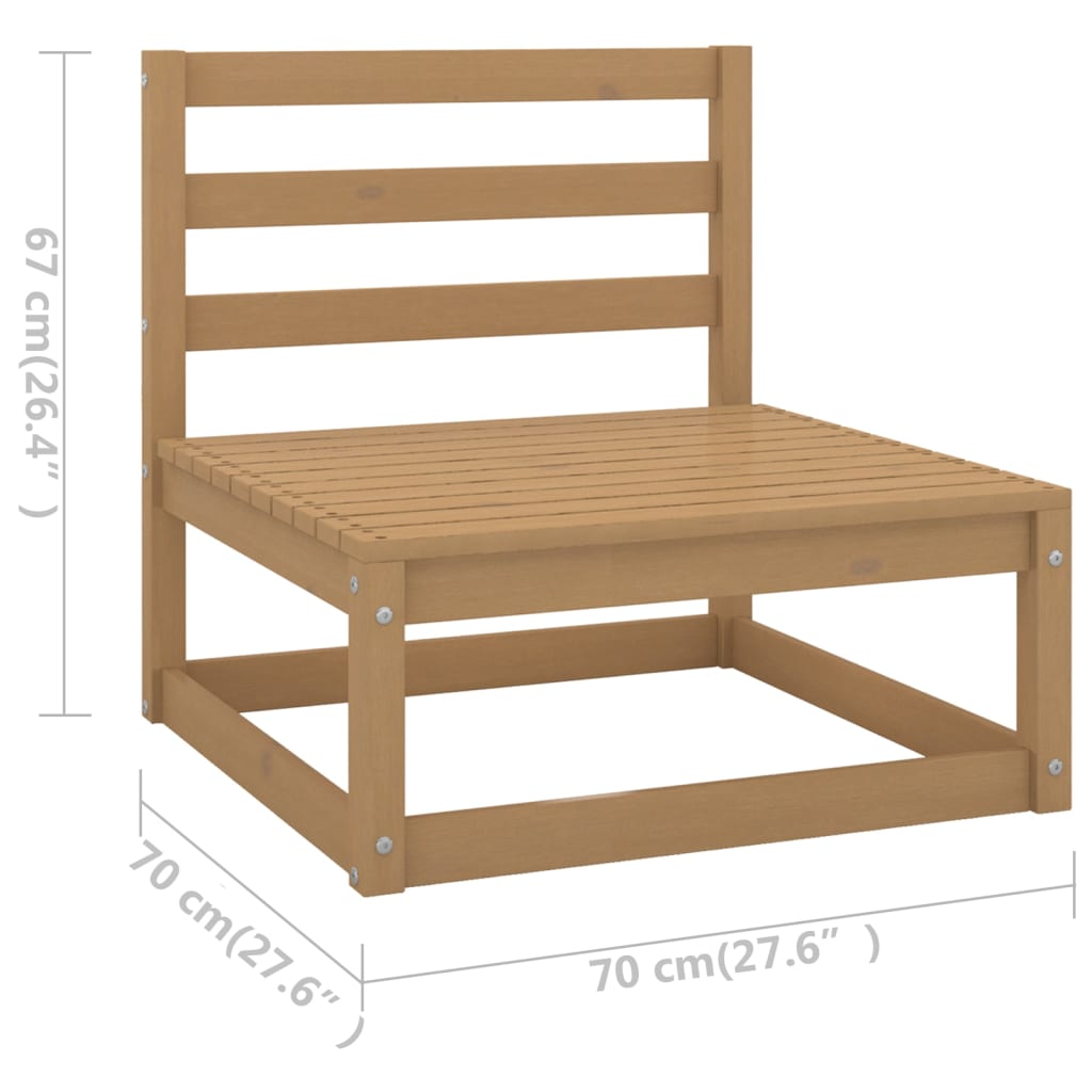 12 Piece Garden Lounge Set Solid Pinewood