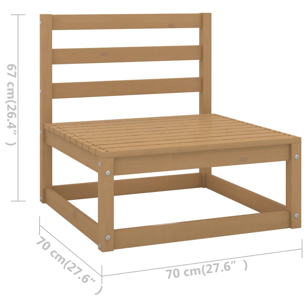 14 Piece Garden Lounge Set Solid Pinewood