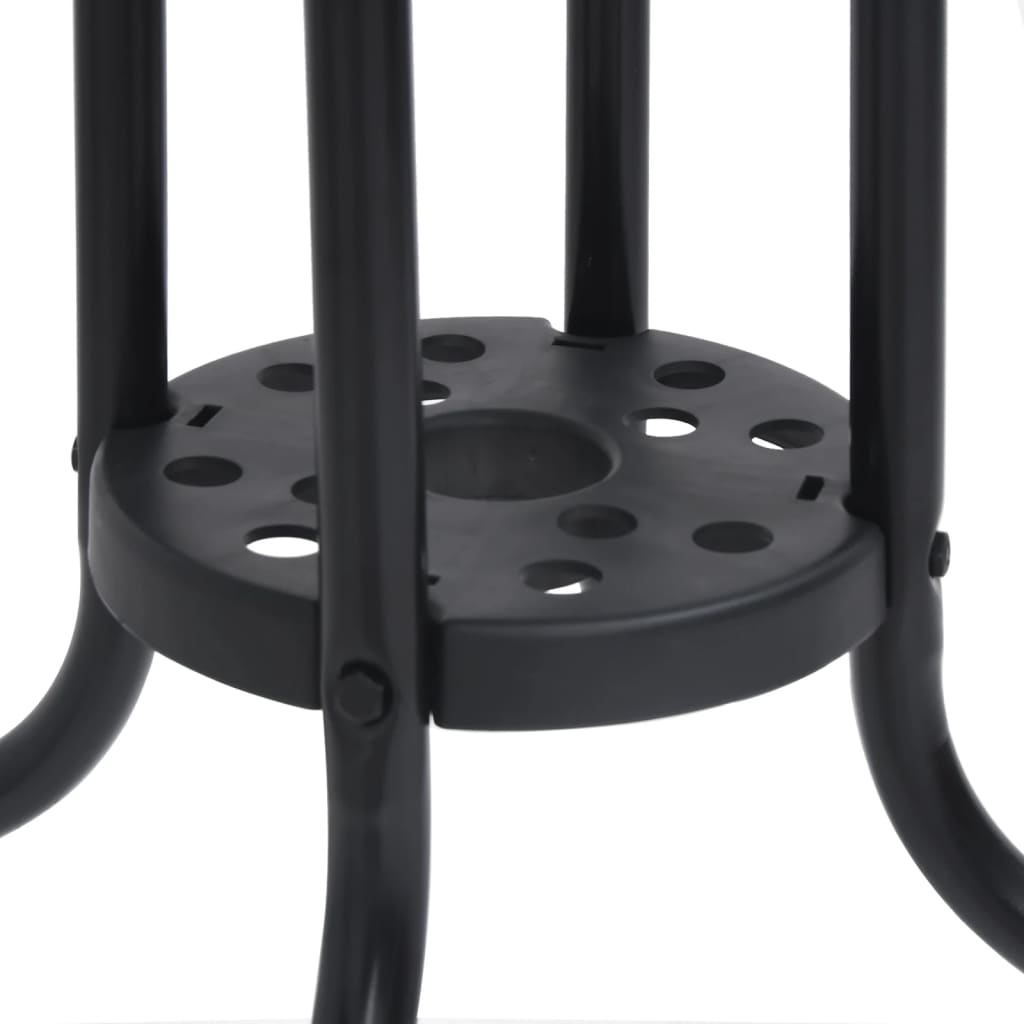 3 Piece Garden Dining Set Black