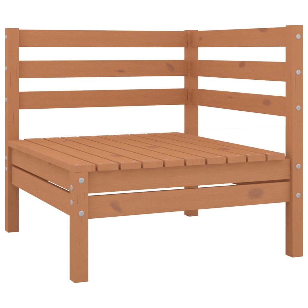 3 Piece Garden Lounge Set Solid Pinewood Honey Brown