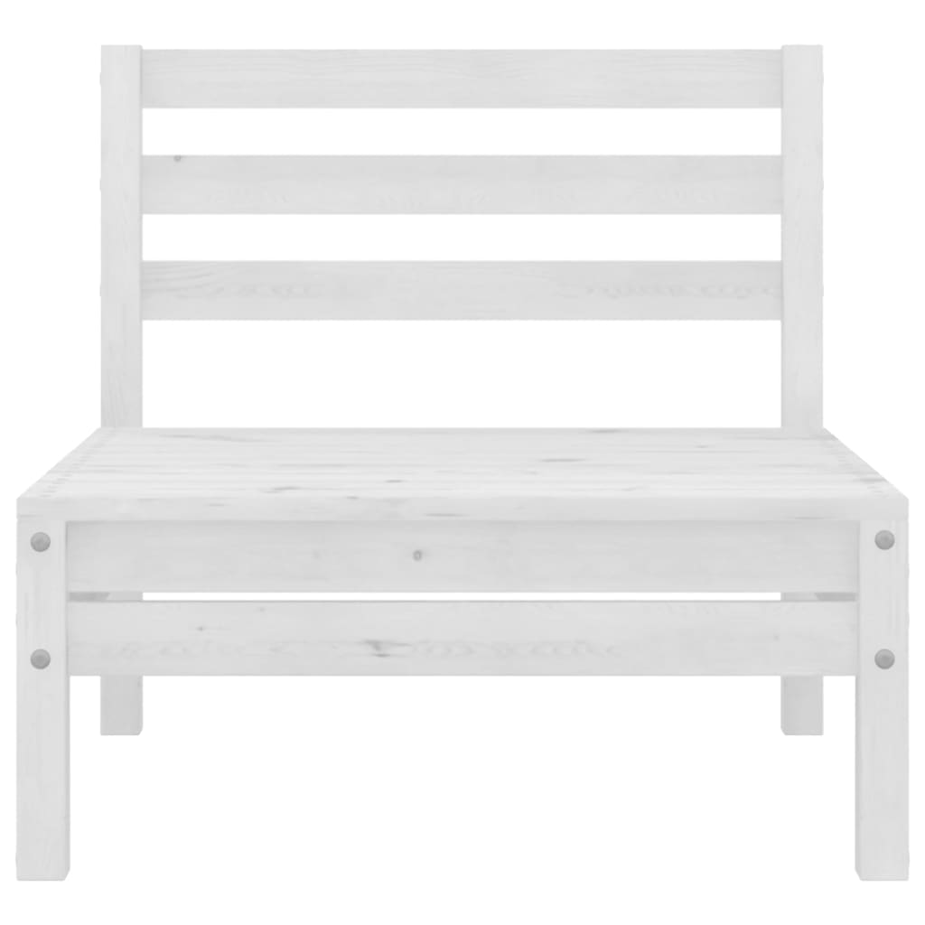 4 Piece Garden Lounge Set Solid Pinewood White