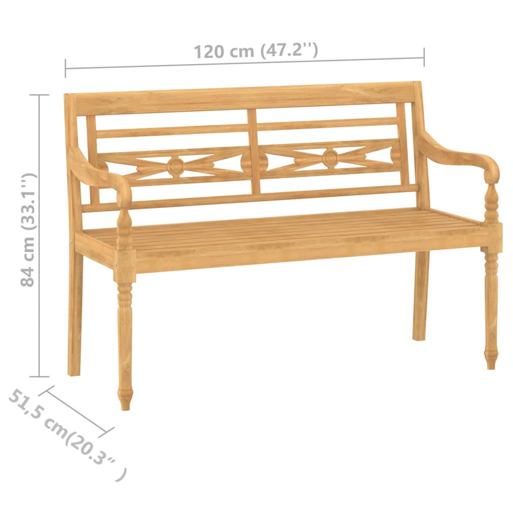 4 Piece Garden Lounge Set Solid Teak Wood