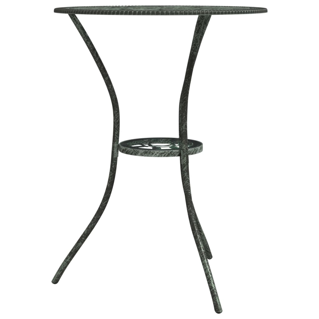 3 Piece Bistro Set Cast Aluminium Green