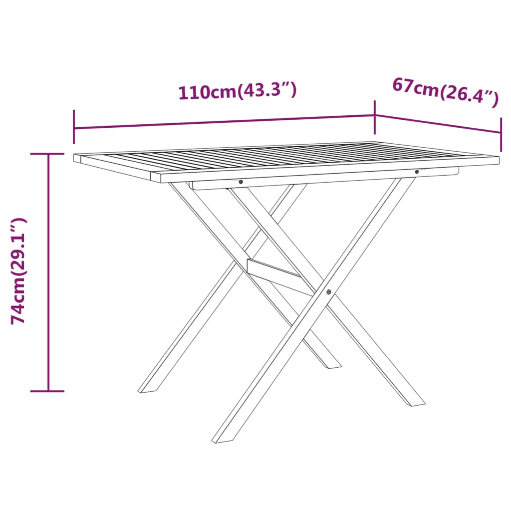 3 Piece Garden Dining Set with Cushions Beige