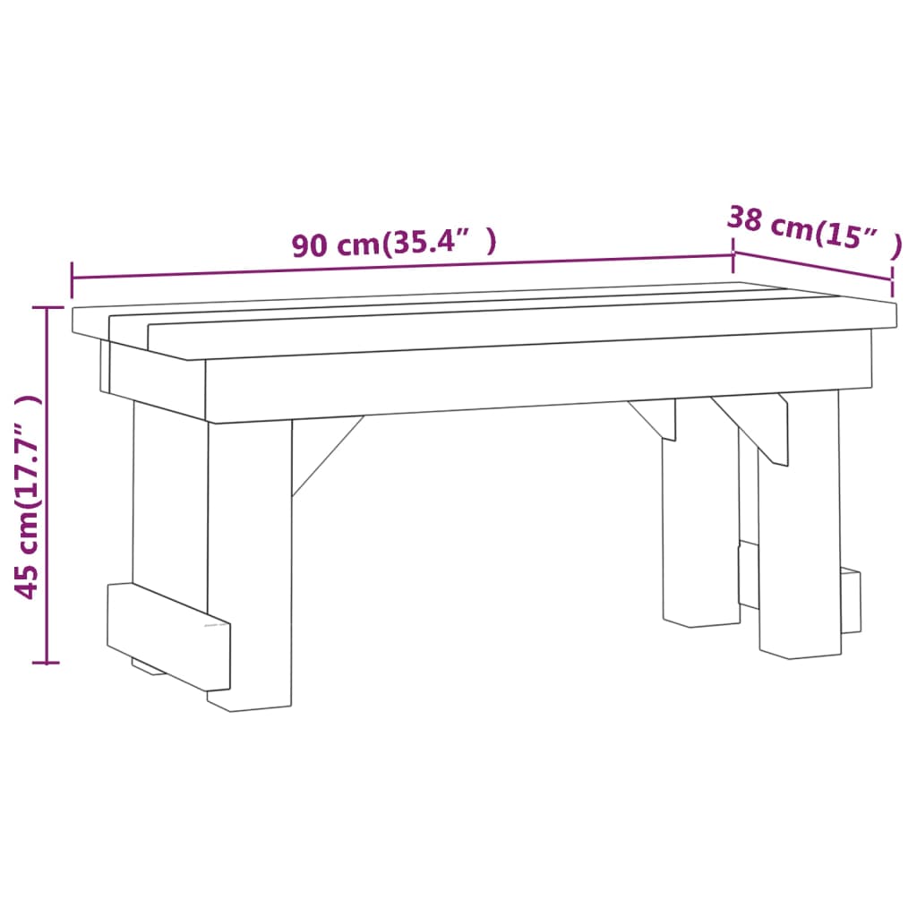 3 Piece Garden Dining Set Impregnated Pinewood