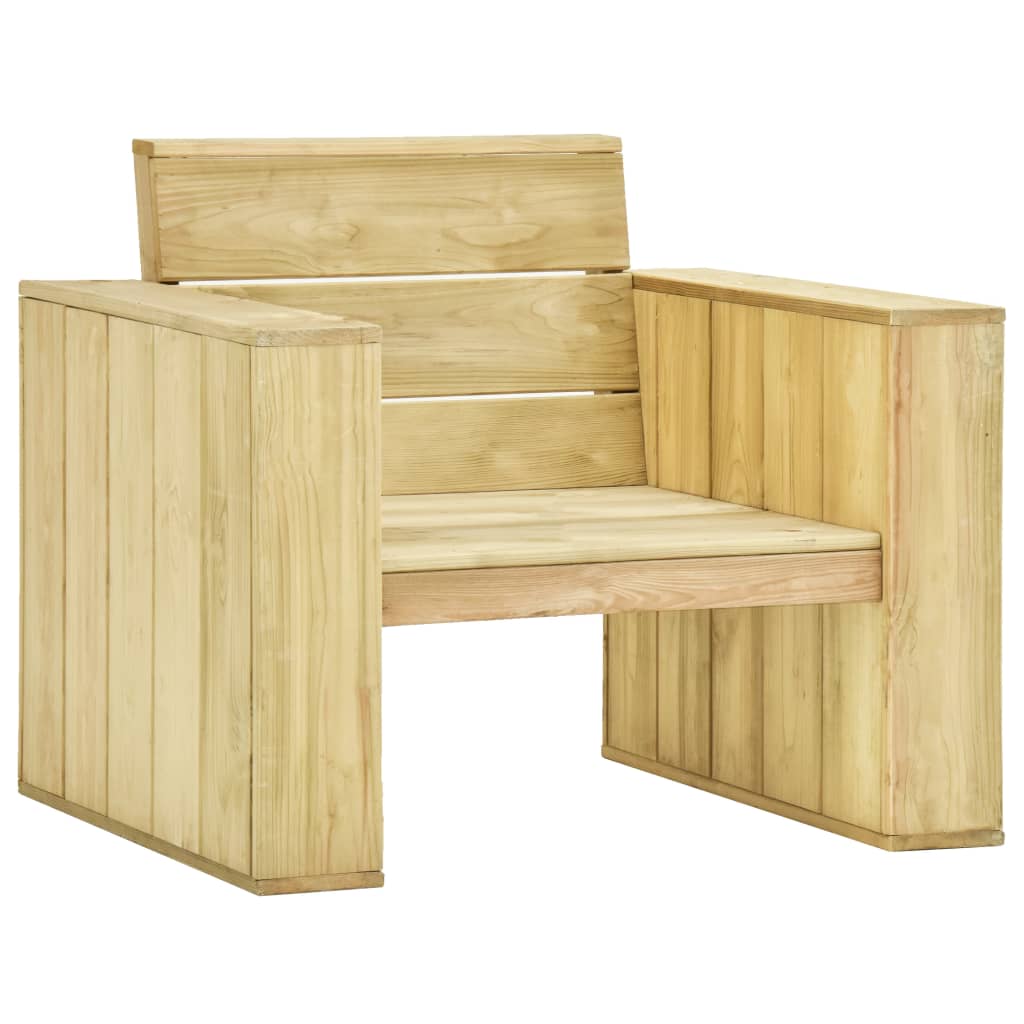 4 Piece Garden Lounge Set Impregnated Solid Wood Pine