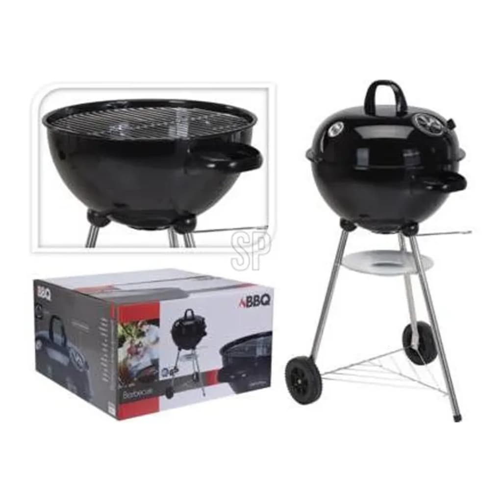 ProGarden BBQ Grill Ball Shape Black