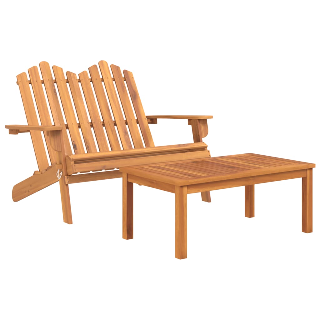 4 Piece Adirondack Garden Lounge Set Solid Wood Acacia