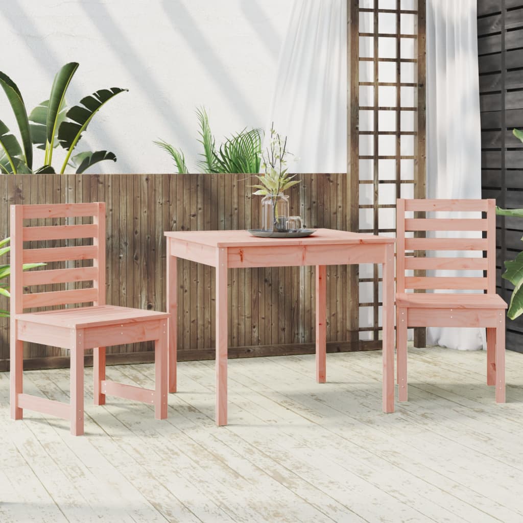 3 Piece Garden Bistro Set Solid Wood Douglas