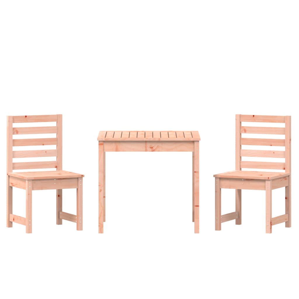 3 Piece Garden Bistro Set Solid Wood Douglas