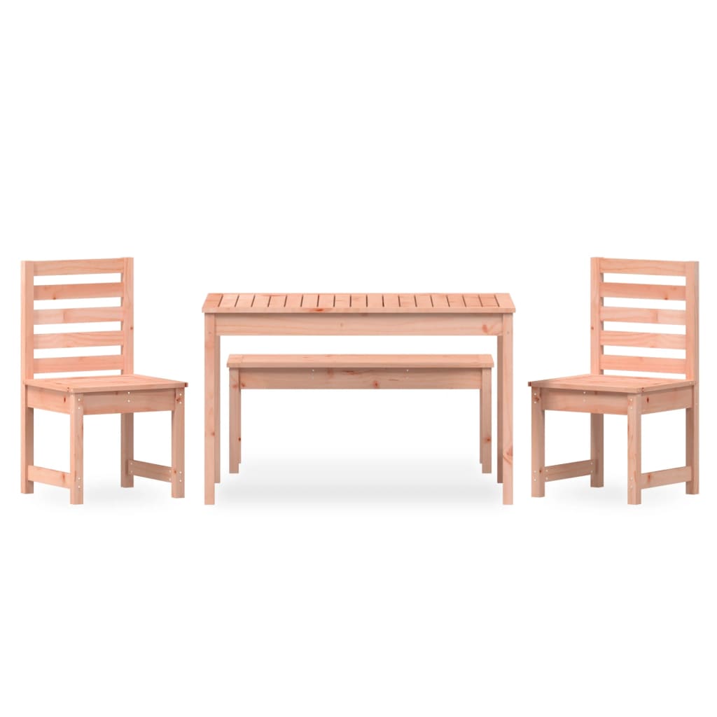 4 Piece Garden Dining Set Solid Wood Douglas