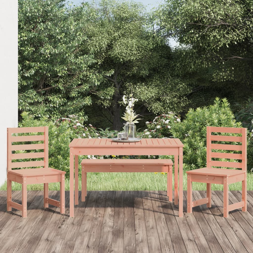 4 Piece Garden Dining Set Solid Wood Douglas