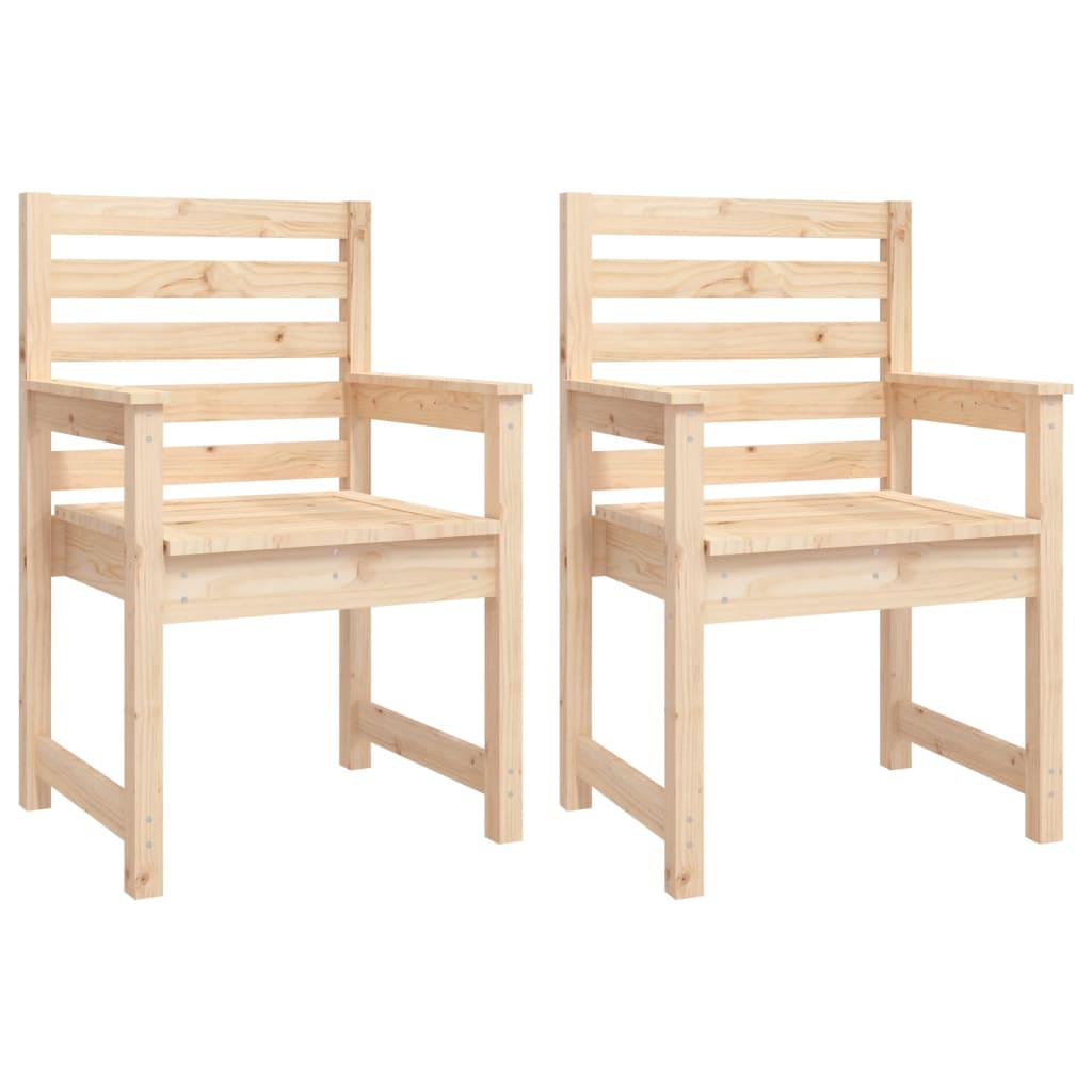 11 Piece Garden Dining Set Solid Wood Pine