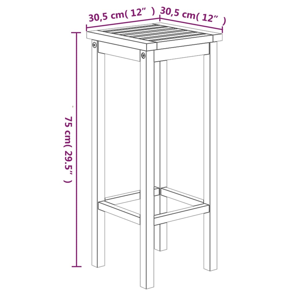 3 Piece Garden Bar Set Solid Wood  Acacia