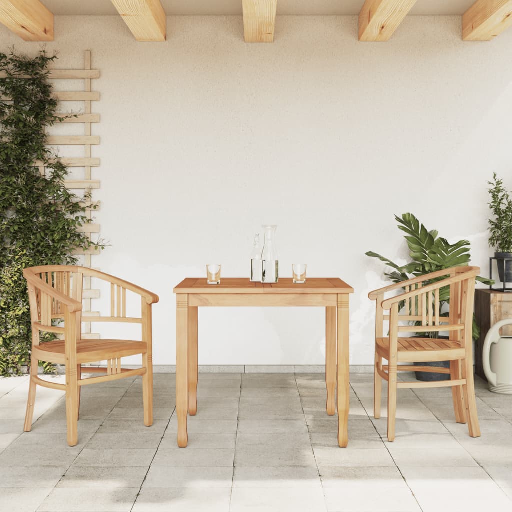 3 Piece Garden Dining Set Solid Wood Teak