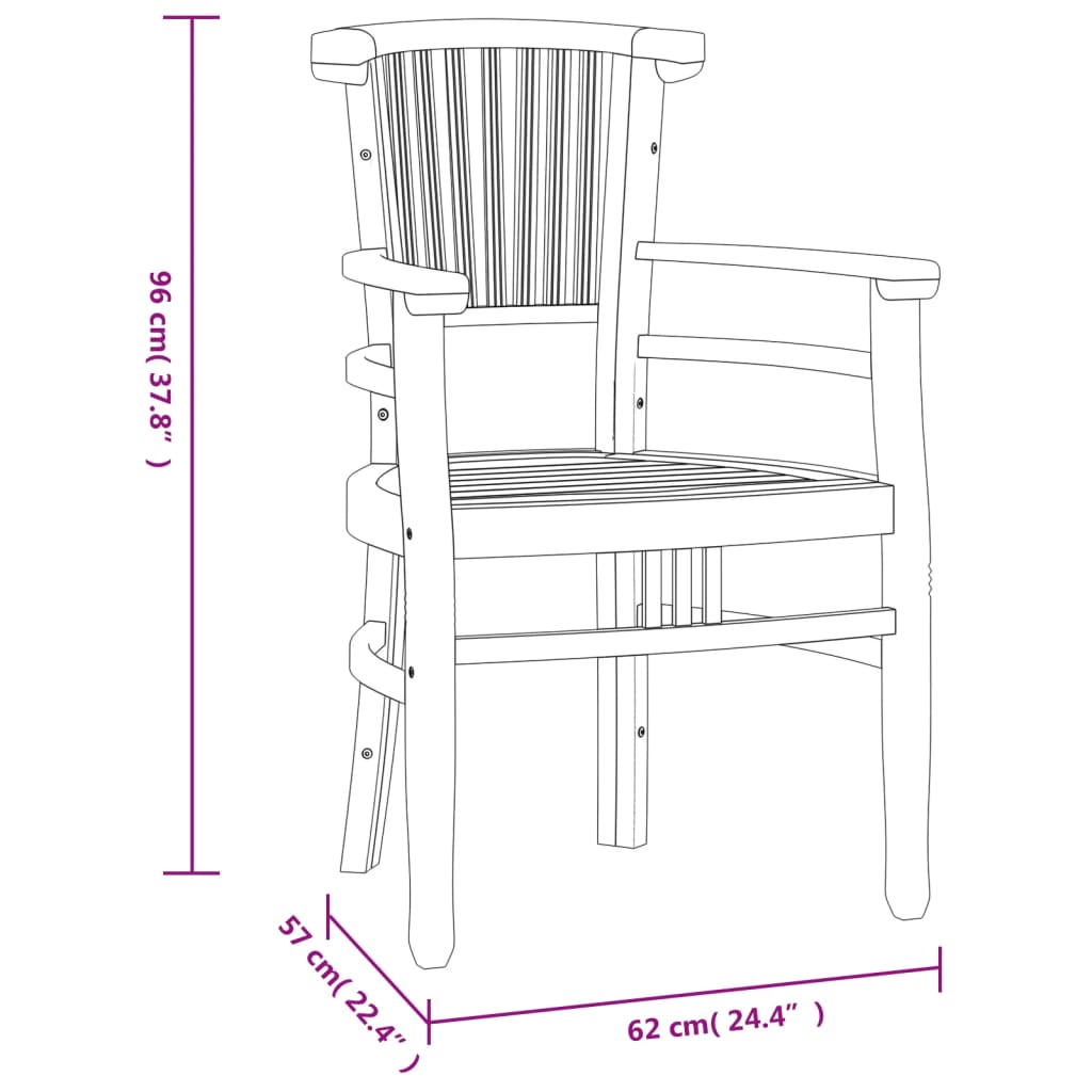 3 Piece Garden Dining Set Solid Wood Teak