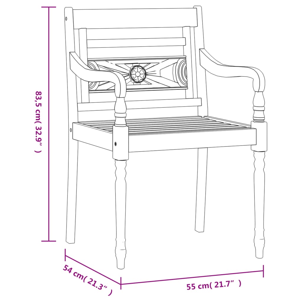 3 Piece Garden Dining Set Solid Wood Teak