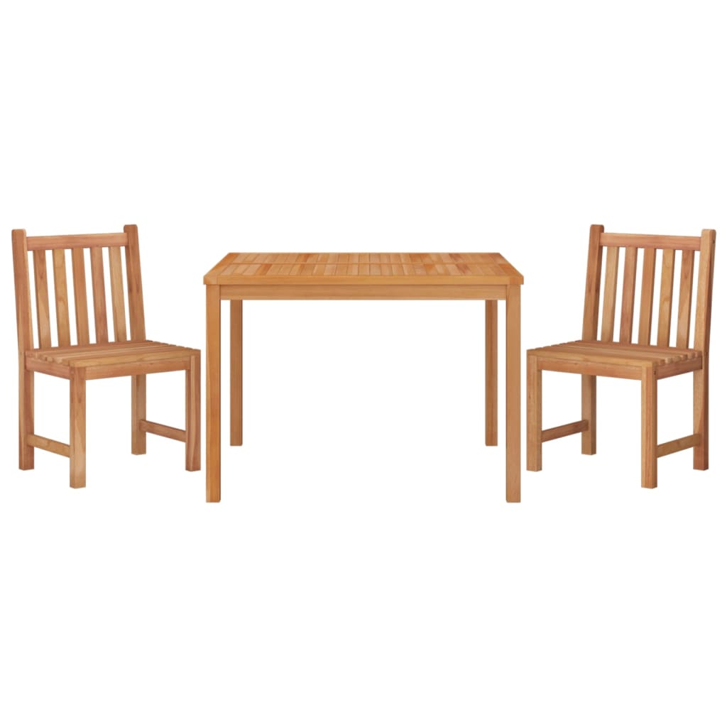 3 Piece Garden Dining Set Solid Wood Teak