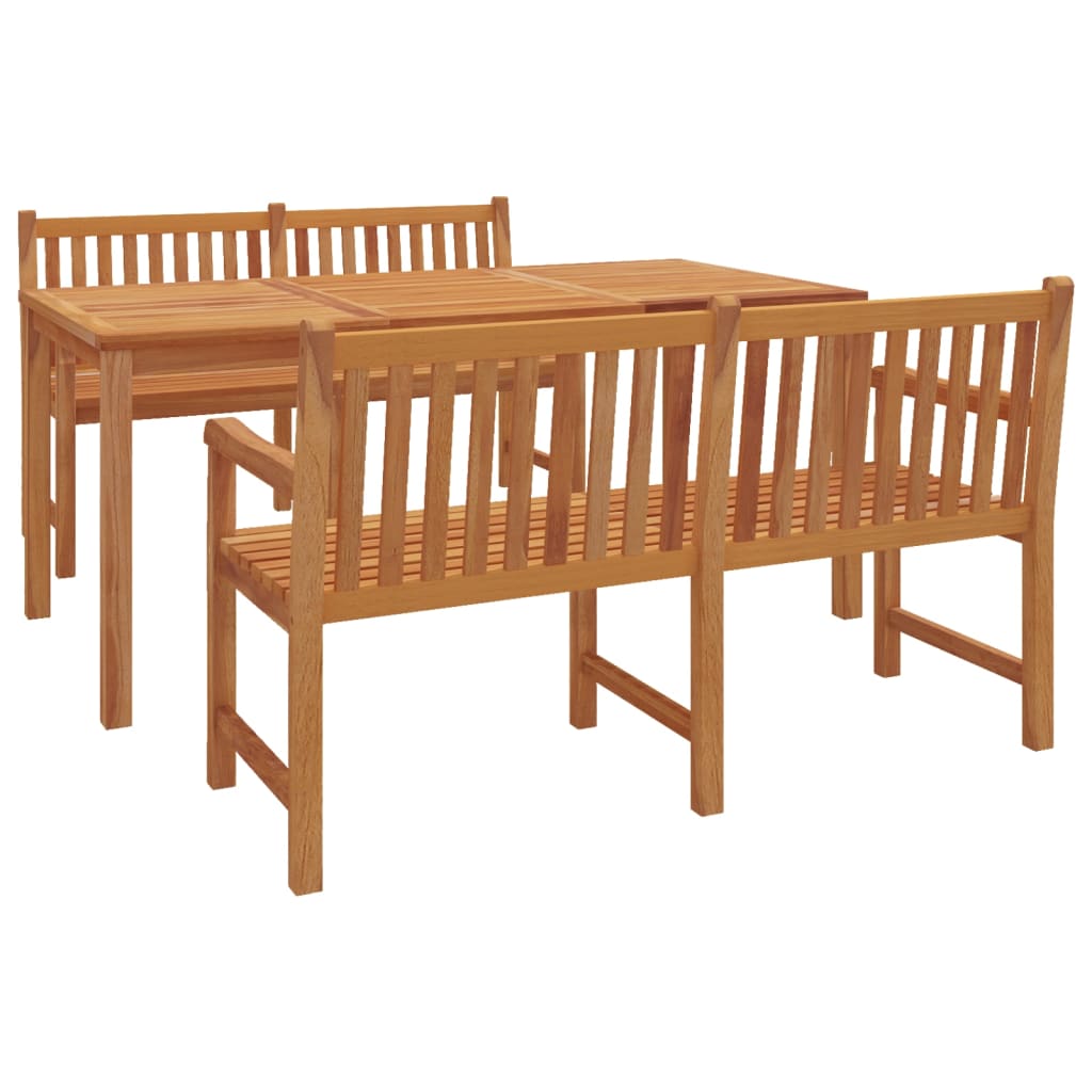 3 Piece Garden Dining Set Solid Wood Teak