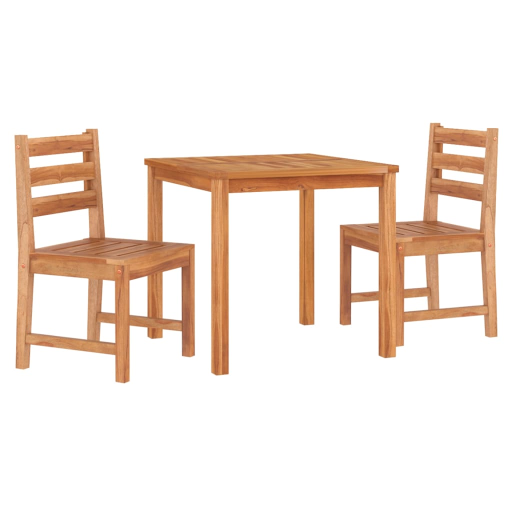 3 Piece Garden Dining Set Solid Wood Teak