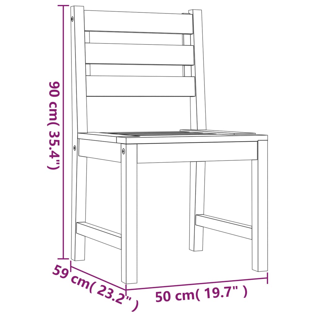 3 Piece Garden Dining Set Solid Wood Teak