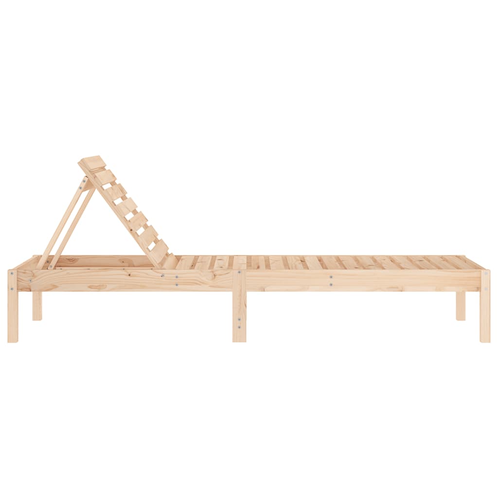 Sun Loungers 2 pcs 199.5x60x74 cm Solid Wood Pine