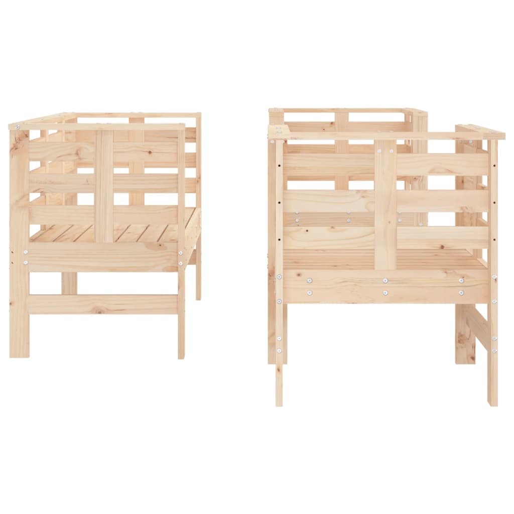 3 Piece Garden Lounge Set Solid Wood Pine