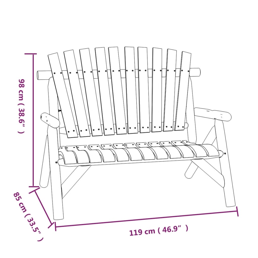 3 Piece Garden Lounge Set Solid Wood Spruce