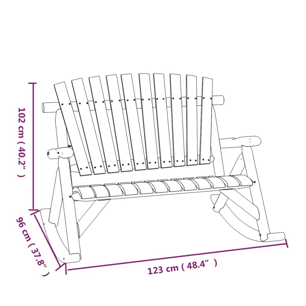 3 Piece Garden Lounge Set Solid Wood Spruce