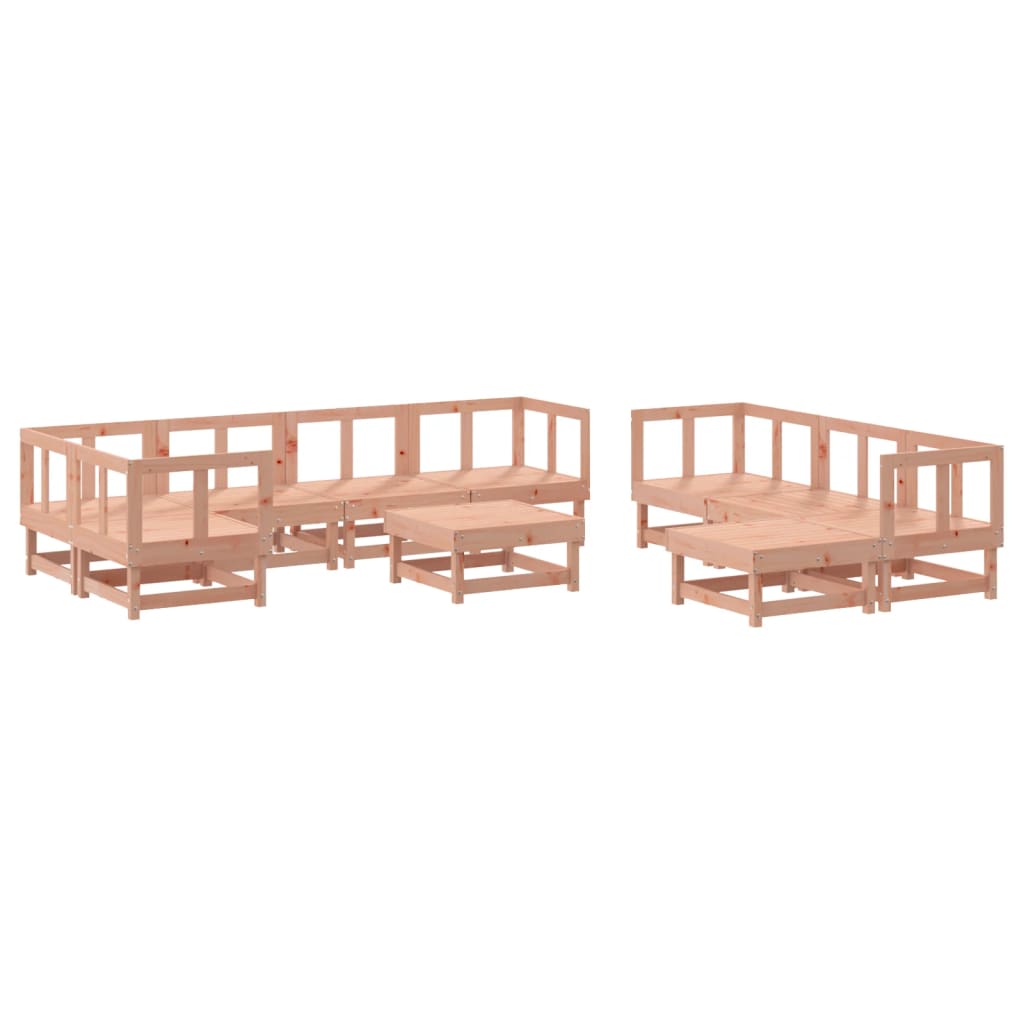 10 Piece Garden Lounge Set Solid Wood Douglas