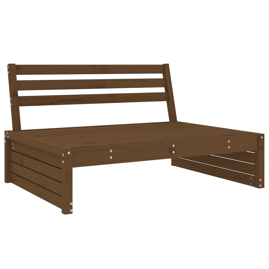 4 Piece Garden Lounge Set Honey Brown Solid Wood Pine