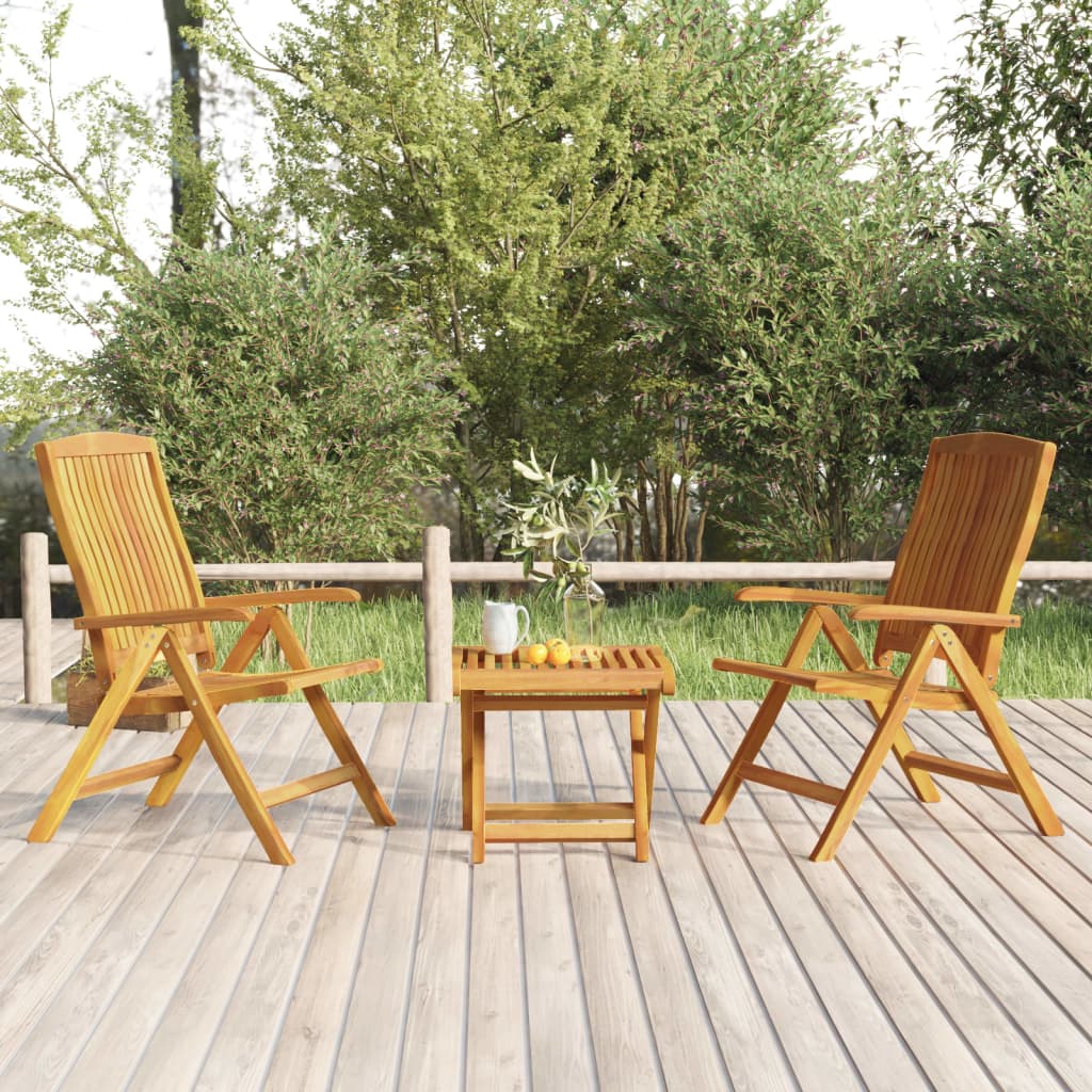 3 Piece Garden Lounge Set Solid Wood Teak