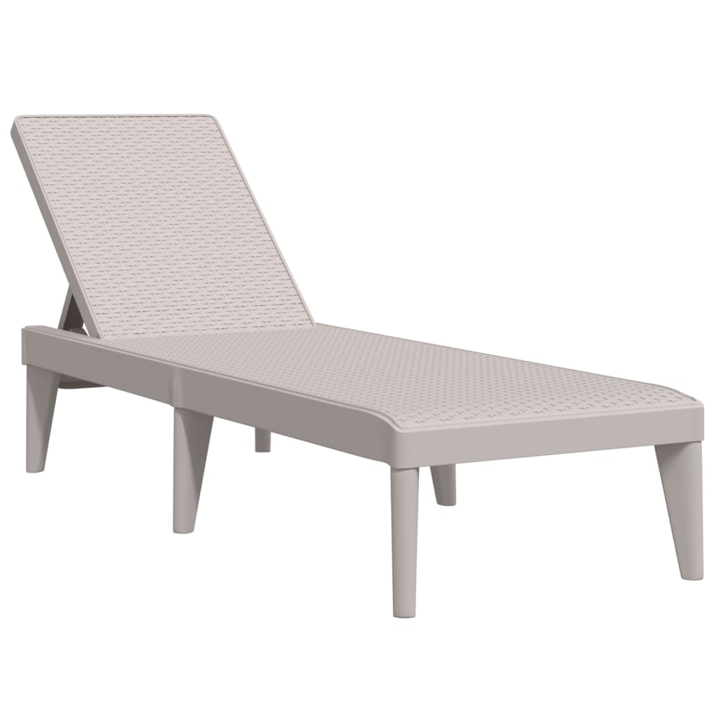 Sun Lounger Cappuccino 186x60x29 cm PP