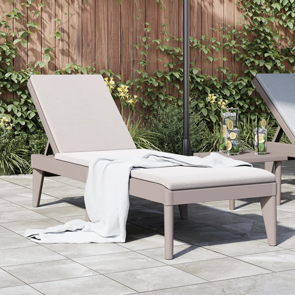 Sun Lounger Cappuccino 186x60x29 cm PP