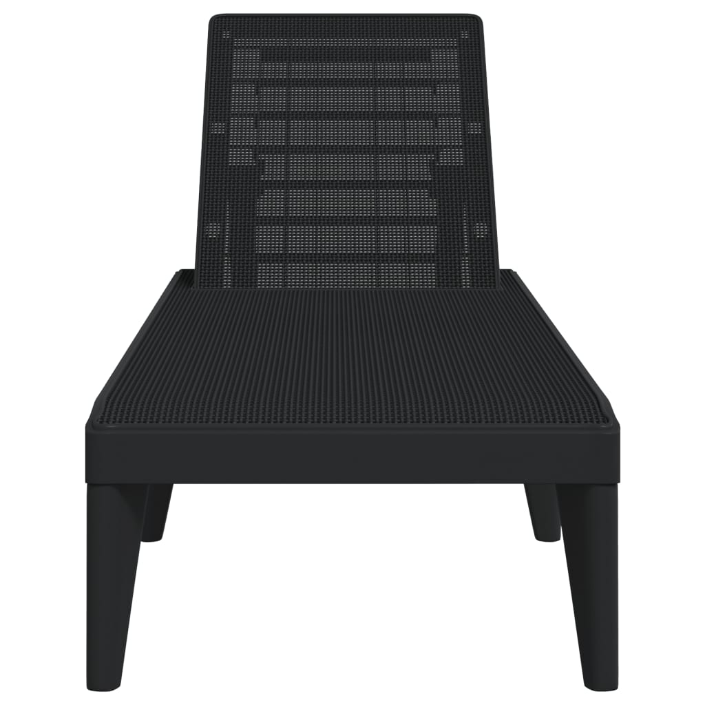 Sun Lounger Anthracite 186x60x29 cm PP