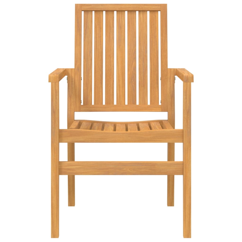 Stackable Garden Chairs 8 pcs 56.5x57.5x91 cm Solid Wood Teak