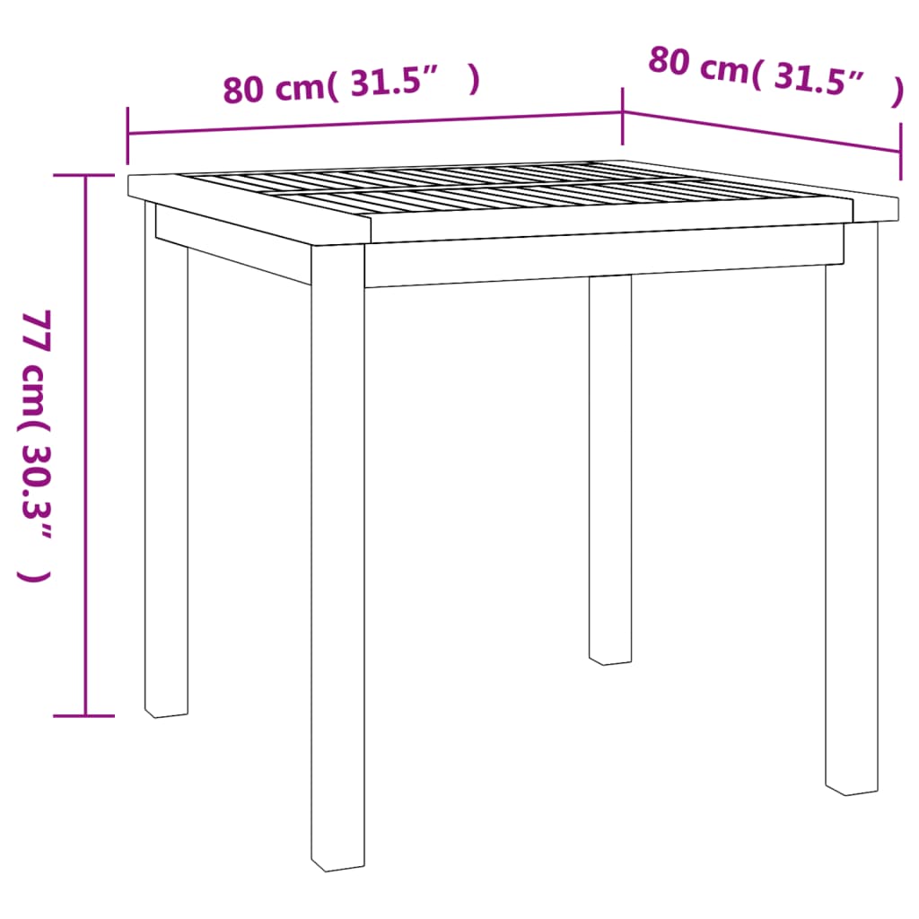 3 Piece Garden Dining Set Solid Wood Teak