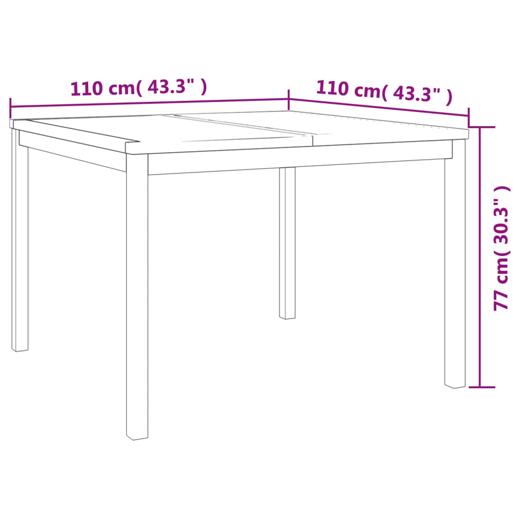 3 Piece Garden Dining Set Solid Wood Teak