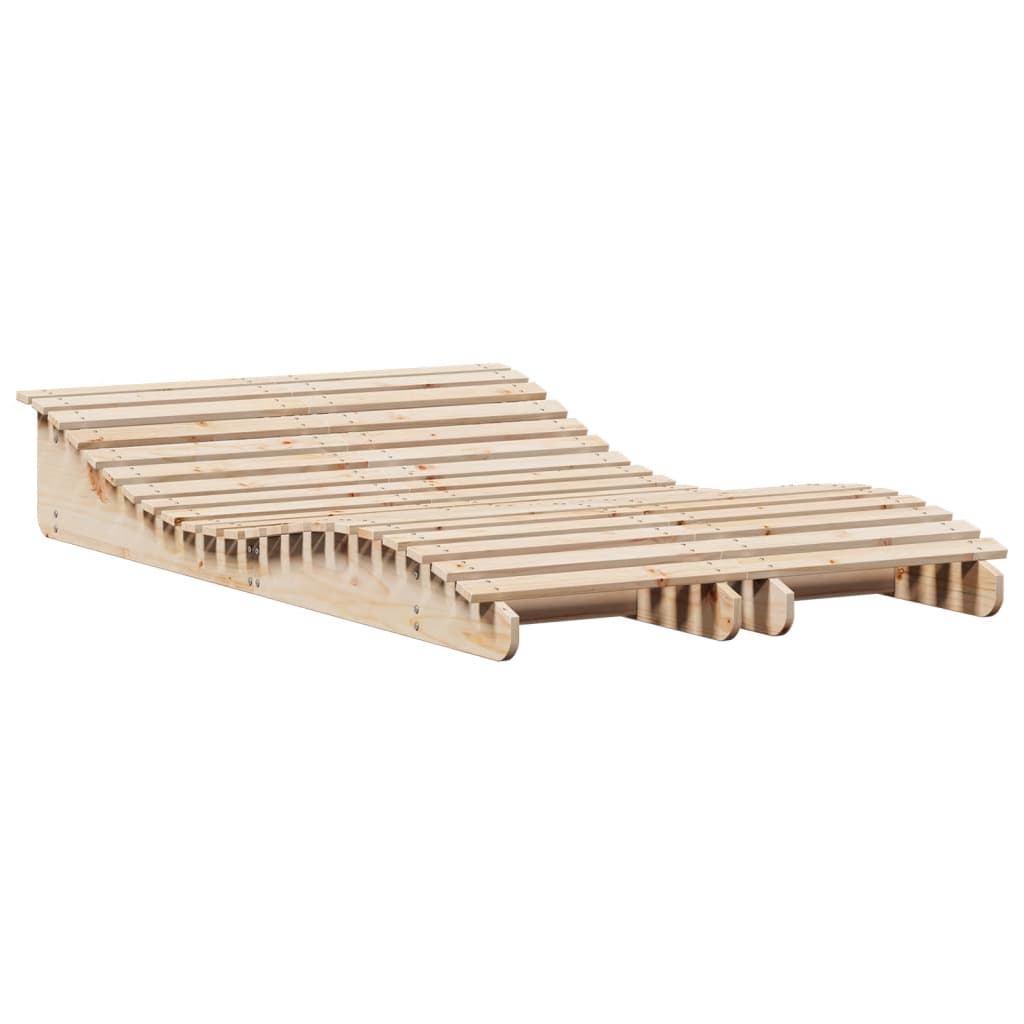 Sun Loungers 2 pcs 205x60x31.5 cm Solid Wood Pine