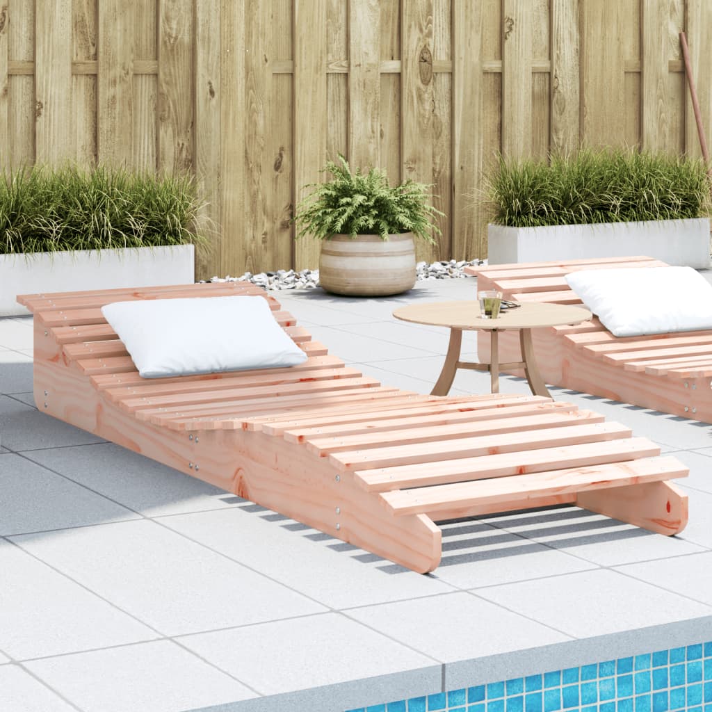 Sun Lounger 205x70x31.5 cm Solid Wood Douglas