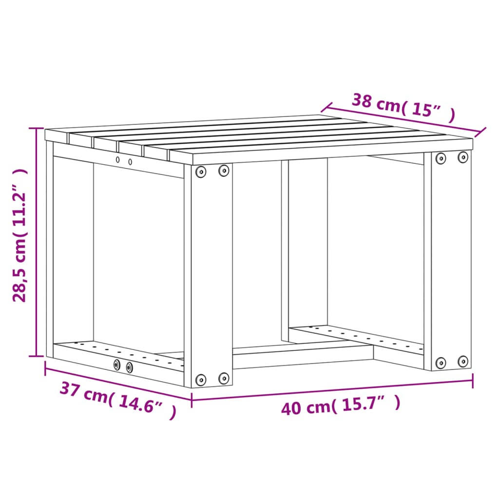 3 Piece Garden Lounge Set White Solid Wood Pine