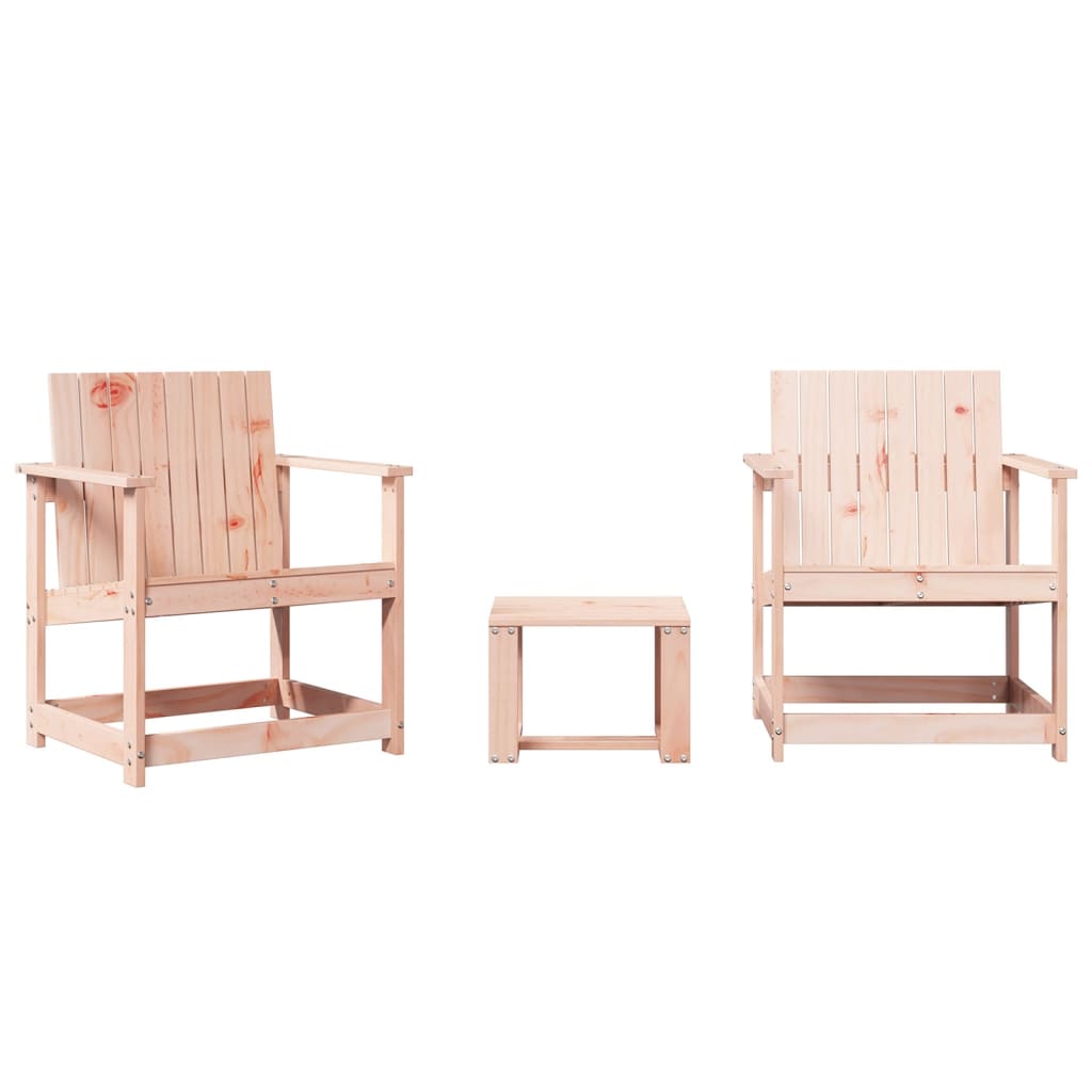 3 Piece Garden Lounge Set Solid Wood Douglas