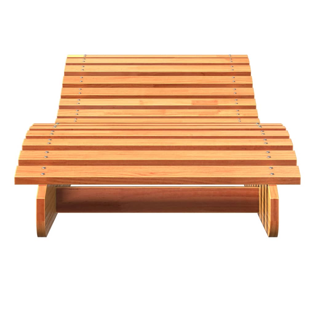 Sun Loungers 2 pcs Wax Brown 205x60x31.5 cm Solid Wood Pine