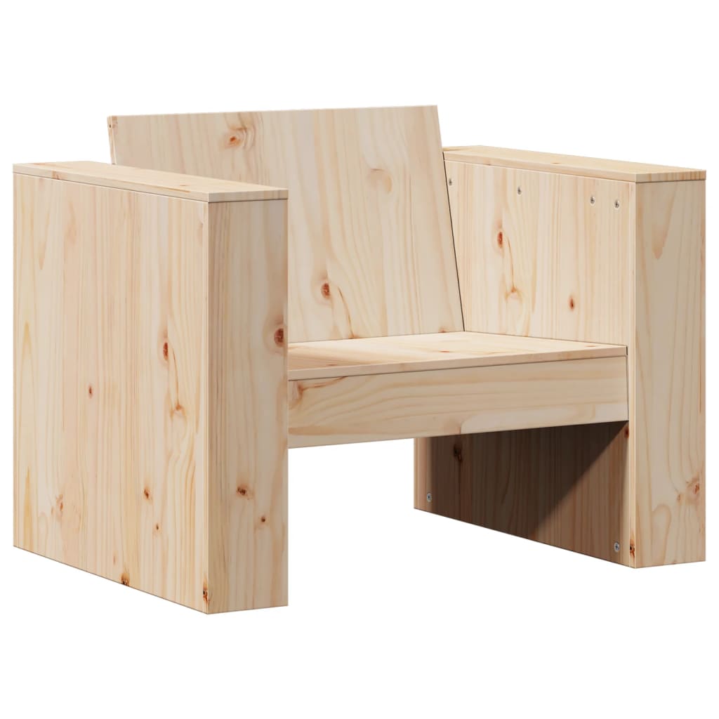 2 Piece Garden Lounge Set Solid Wood Pine