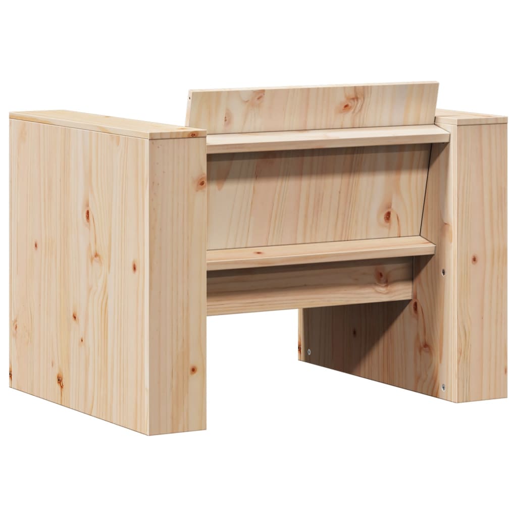 2 Piece Garden Lounge Set Solid Wood Pine