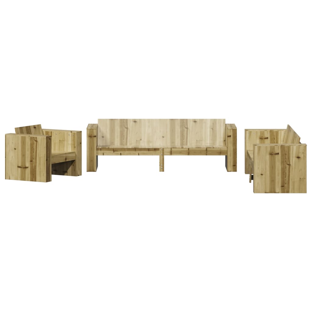 2 Piece Garden Lounge Set Impregnated Wood Pine