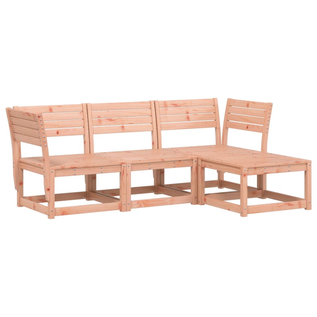 4 Piece Garden Lounge Set Solid Wood Douglas