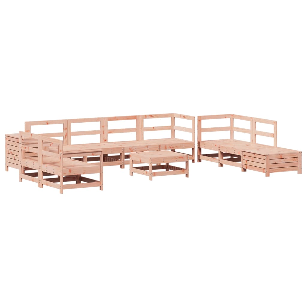 11 Piece Garden Sofa Set Solid Wood Douglas Fir